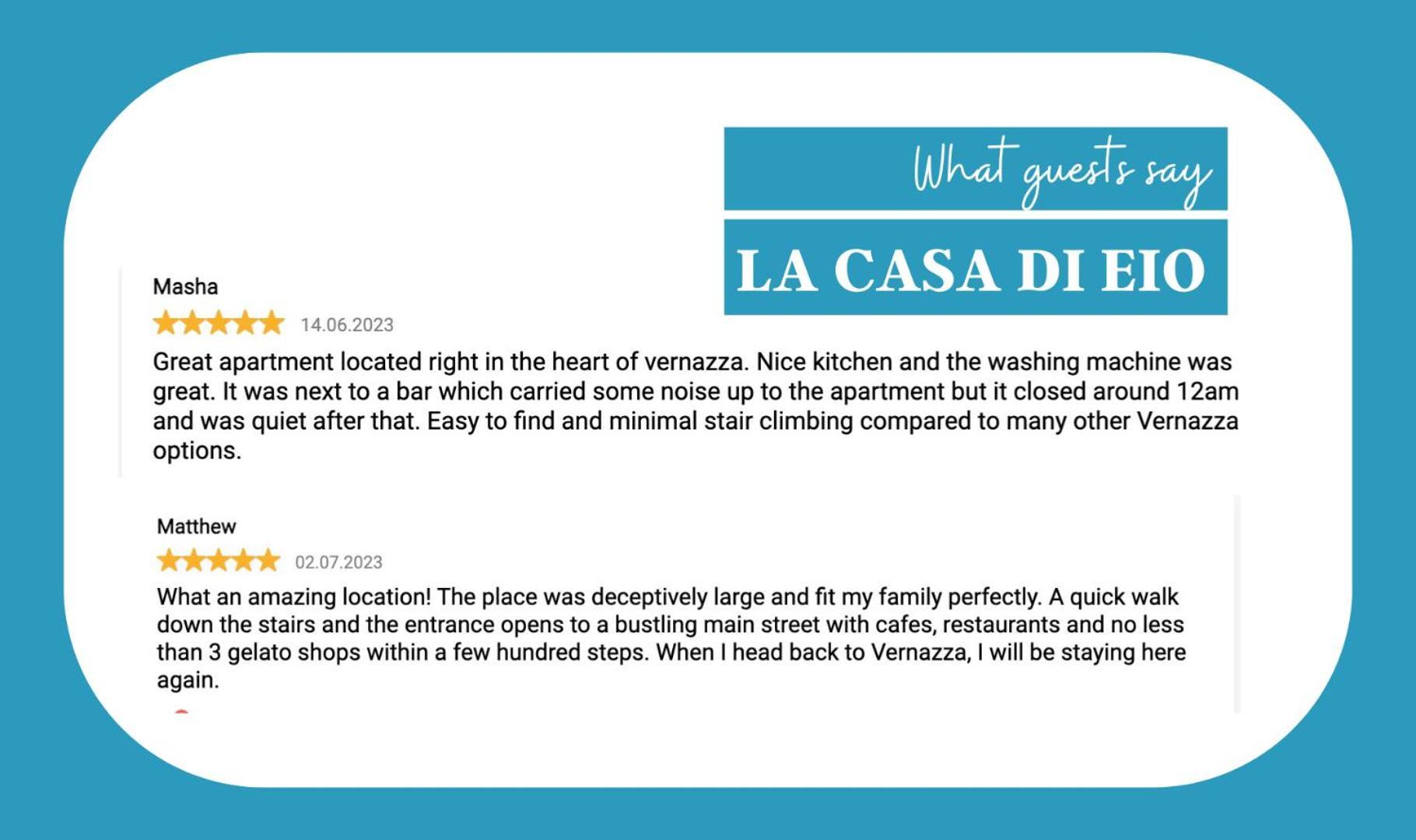 La Casa Di Eio Apartment Вернаца Екстериор снимка