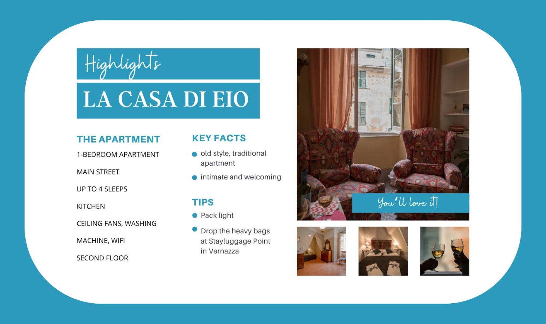 La Casa Di Eio Apartment Вернаца Екстериор снимка